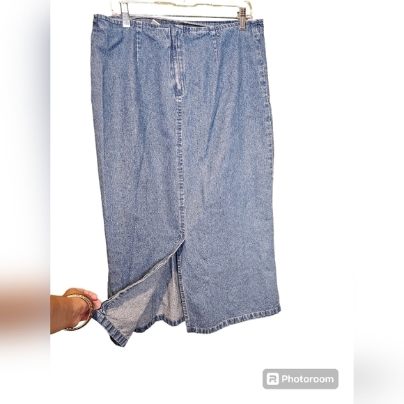 Vintage Jean Maxi Skirt Christopher and Banks  size 12 - Picture 3 of 7